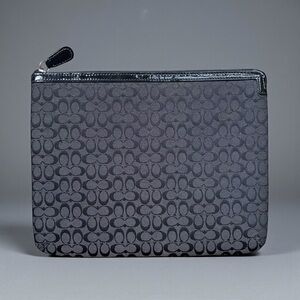 Coach Signature C Black Padded iPad Tablet Case Cover